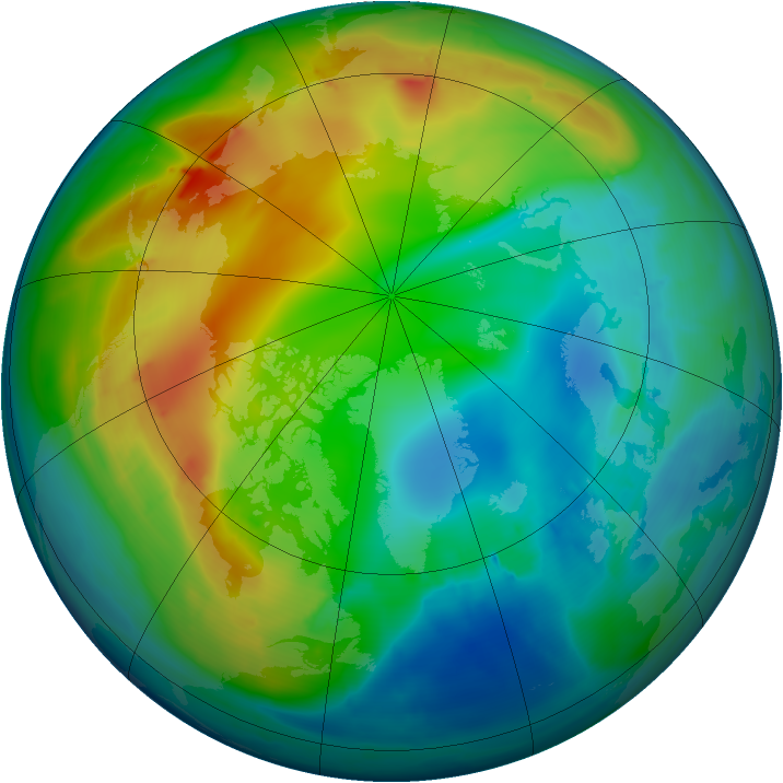 Arctic ozone map for 28 November 2014